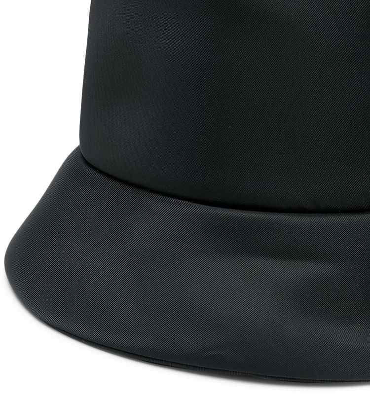 Off White Nylon Rain Cap Black