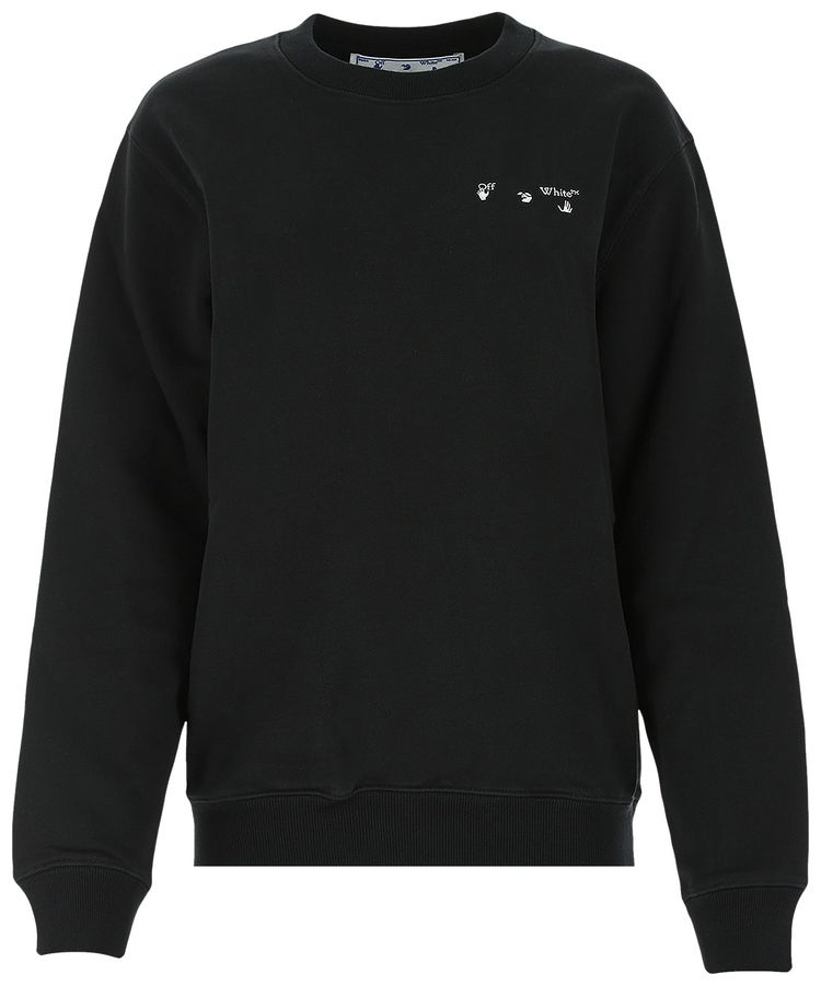 Off White Arrow Liquid Melt Crewneck BlackGrey