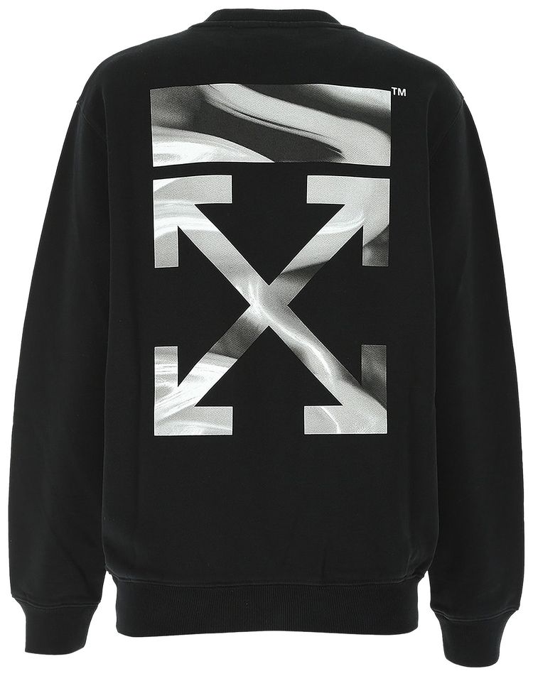 Off White Arrow Liquid Melt Crewneck BlackGrey