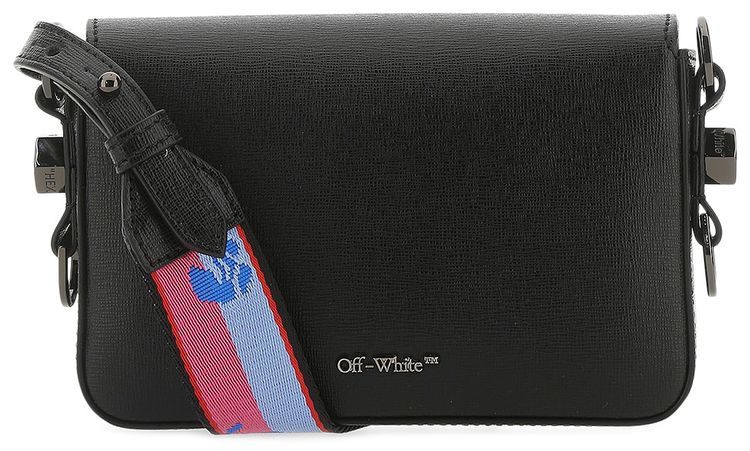 Off White Diag Mini Flap Tote Bag BlackWhite