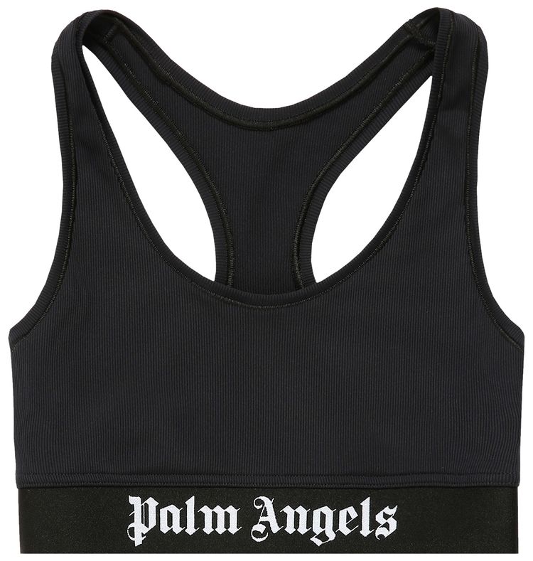 Palm Angels Classic Logo Sports Bra BlackWhite