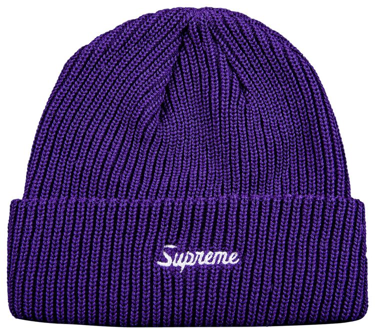 Supreme Loose Gauge Beanie Purple