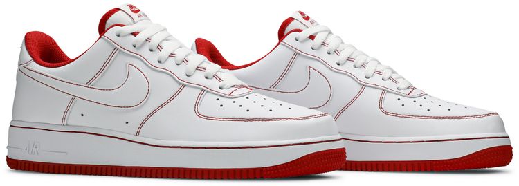 Nike Air Force 1 07 Contrast Stitch White University Red
