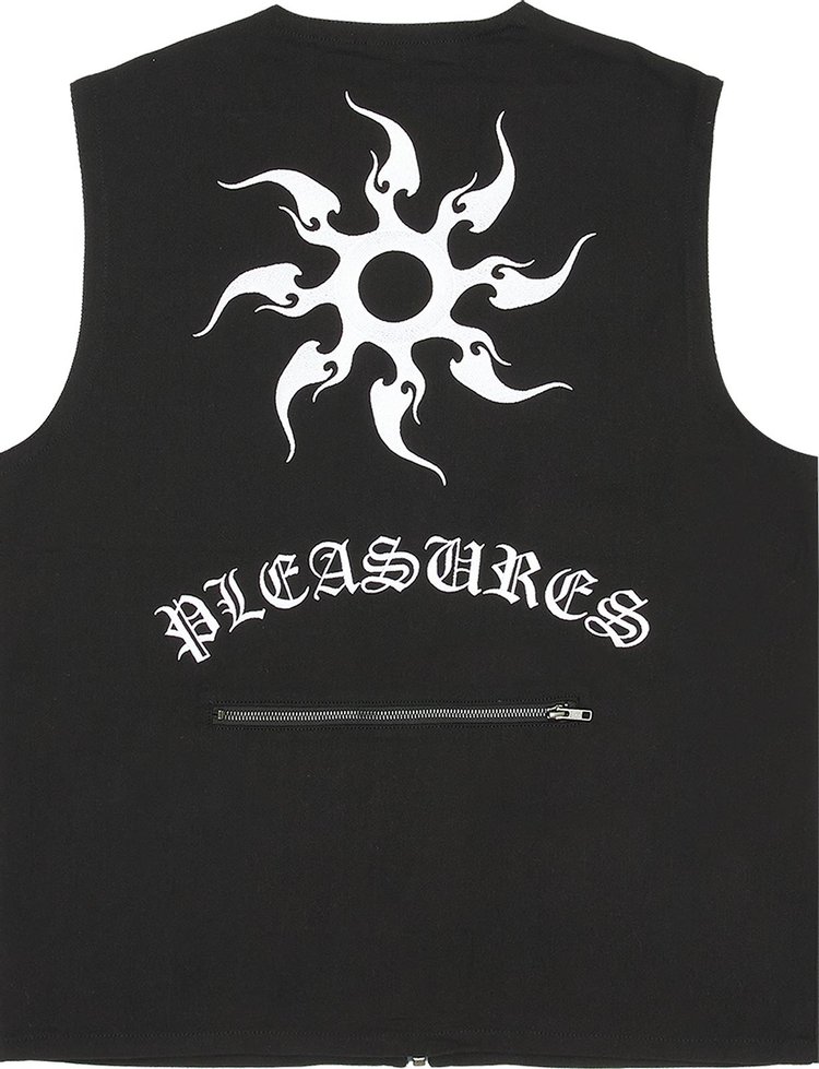 Pleasures Strike Vest Black