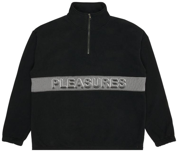 Pleasures Decline Quarter Zip Black
