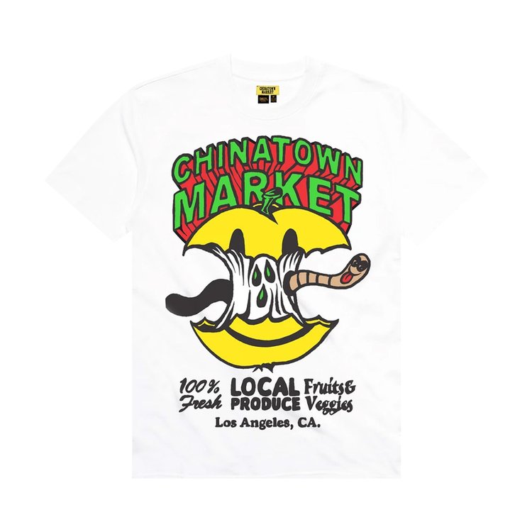 Chinatown Market Smiley Local Produce Apple Tee 'White'