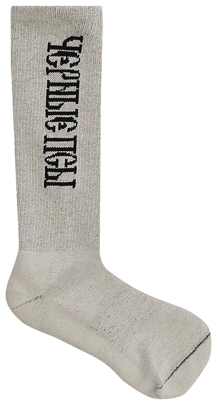 YZY Gosha Black Dogs Sock 'Heather Grey/Black'