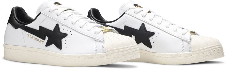 BAPE x Superstar White Black