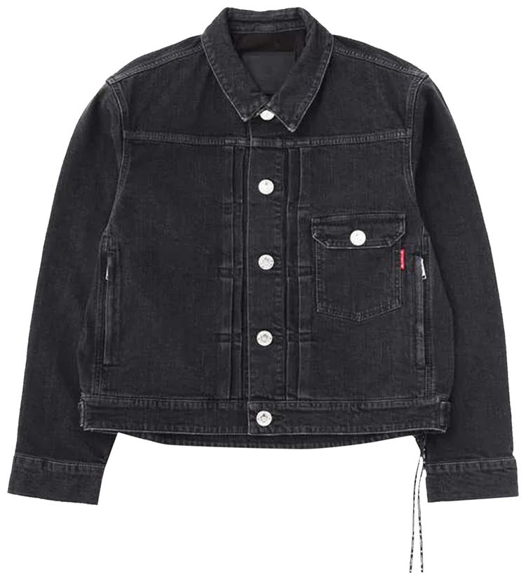 Mastermind Embroidered Logo Denim Jacket Black