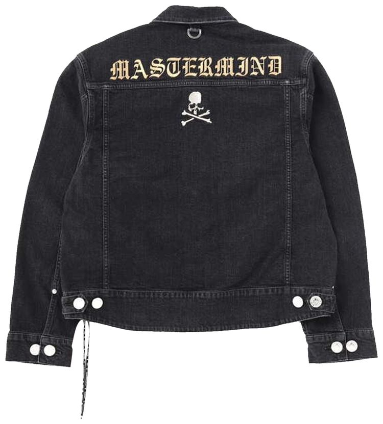 Mastermind Embroidered Logo Denim Jacket Black