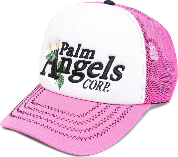 Palm Angels Daisy Logo Cap 'Pink Black'