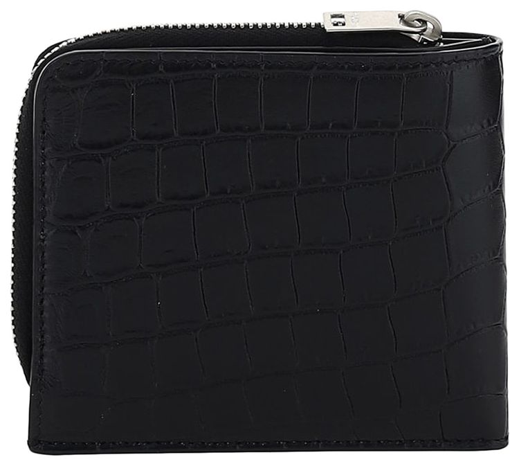 Saint Laurent Embossed Zipped Wallet Black