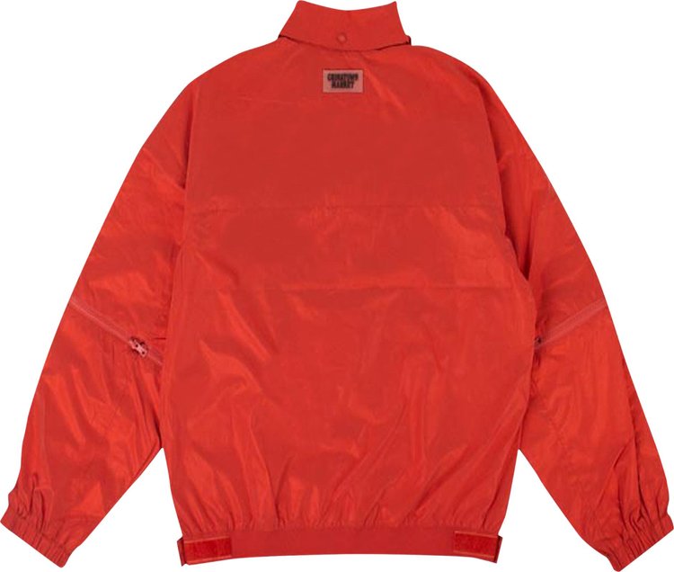 Chinatown Market Zip Up Reflective Jacket Red