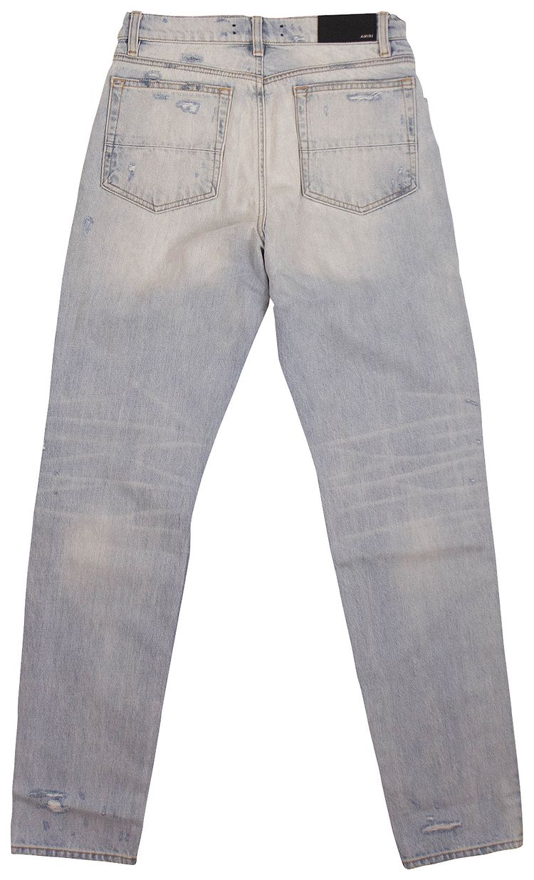 Amiri Destroyed Slouch Skinny Jeans Super Light Blue