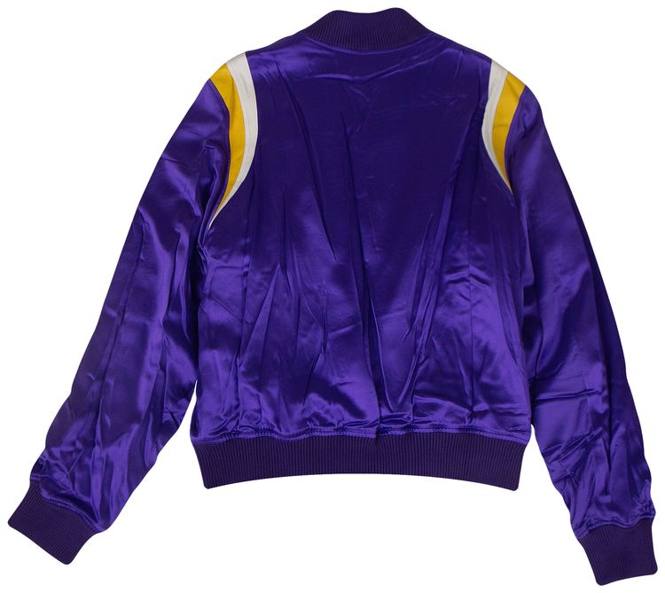 Amiri Silk Varsity Baseball Jacket Purple