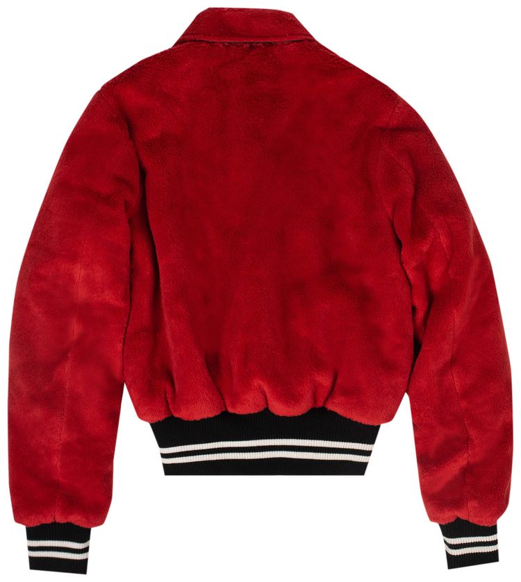 Amiri Sherpa Band Jacket Red