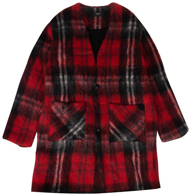 Amiri Mohair Cardigan Red