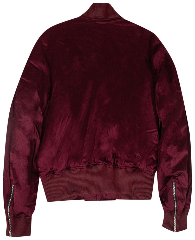 Amiri Silk Bomber Jacket Merlot Red