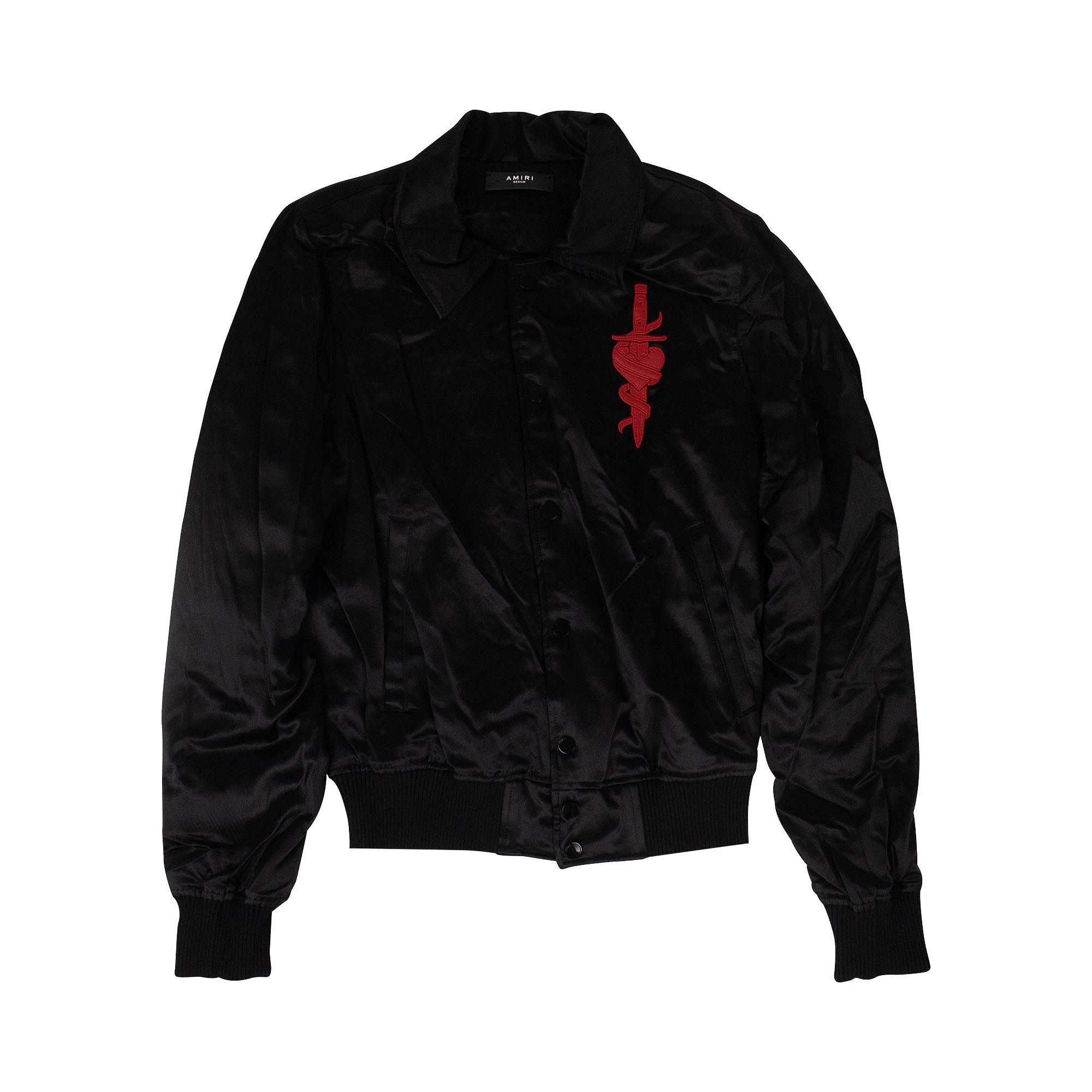 【2024】お歳暮・冬ギフト Buy DAGBLK MOBAN - 'Black' Jacket Band Dagger Silk Amiri ジャケット・アウター