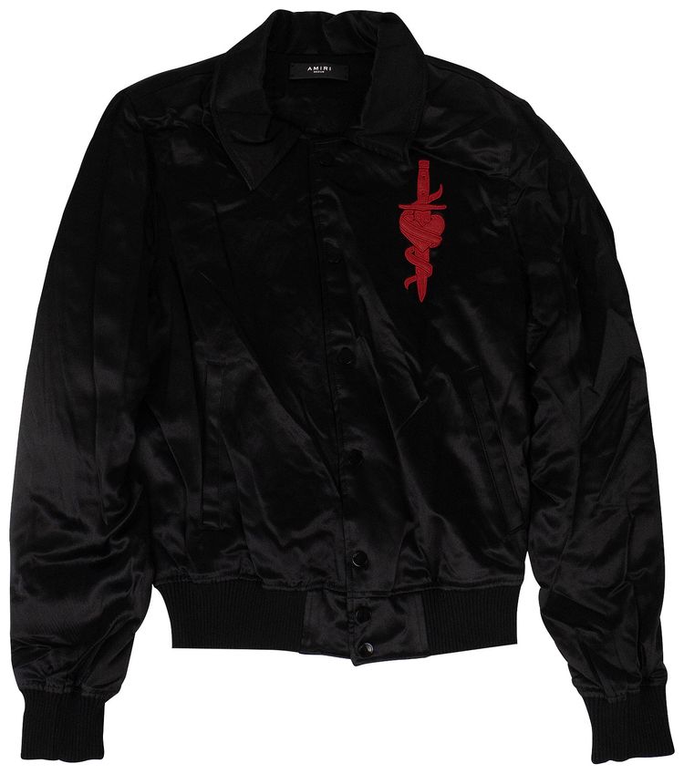 Amiri Silk Dagger Band Jacket Black