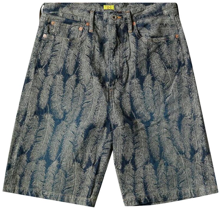 Kapital Feather Denim Shorts Indigo