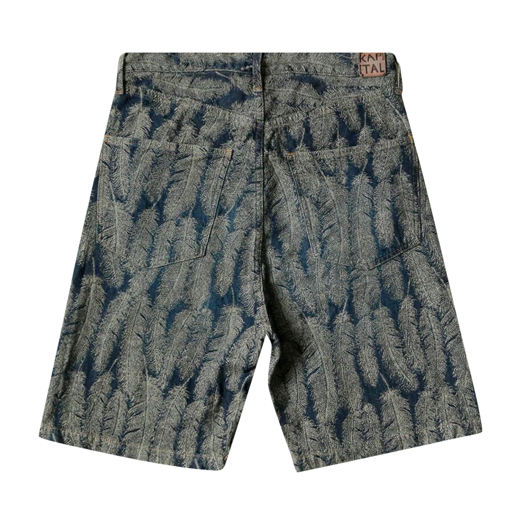 Buy Kapital Feather Denim Shorts 'Indigo' - K2303SP047 INDI