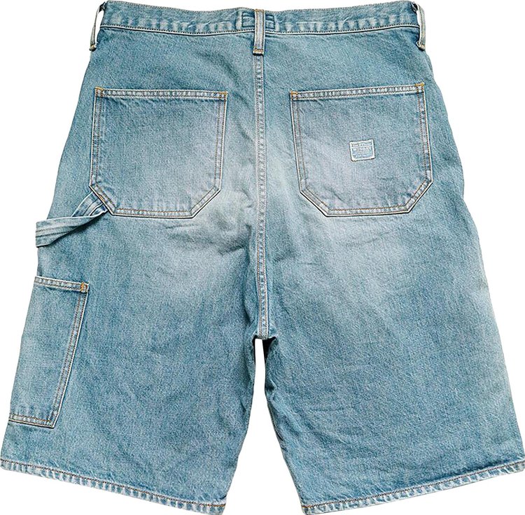 Kapital Studs Remake Denim Shorts Indigo Processing