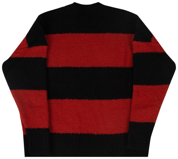Amiri Wool Wide Stripe Sweater BlackRed