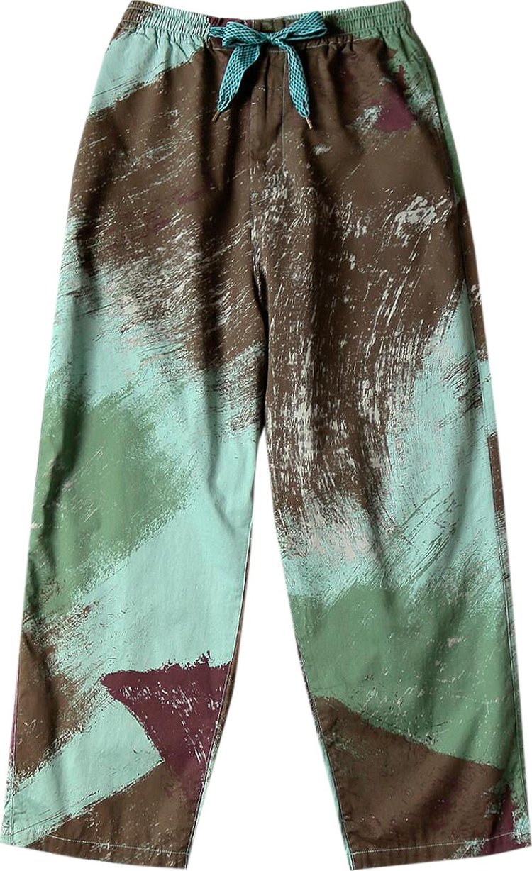 Kapital Combed Burberry Brush Camo Easy Pants Turquoise