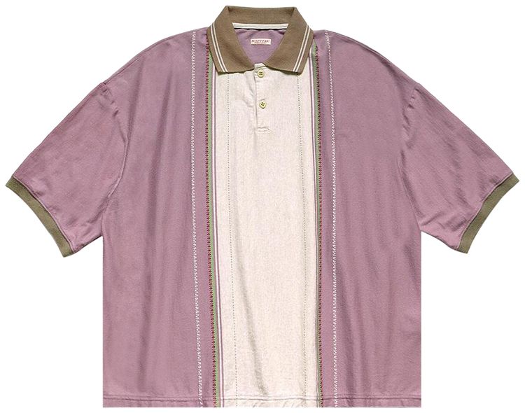 Kapital Tequila Jacquard Jersey Box Polo Purple