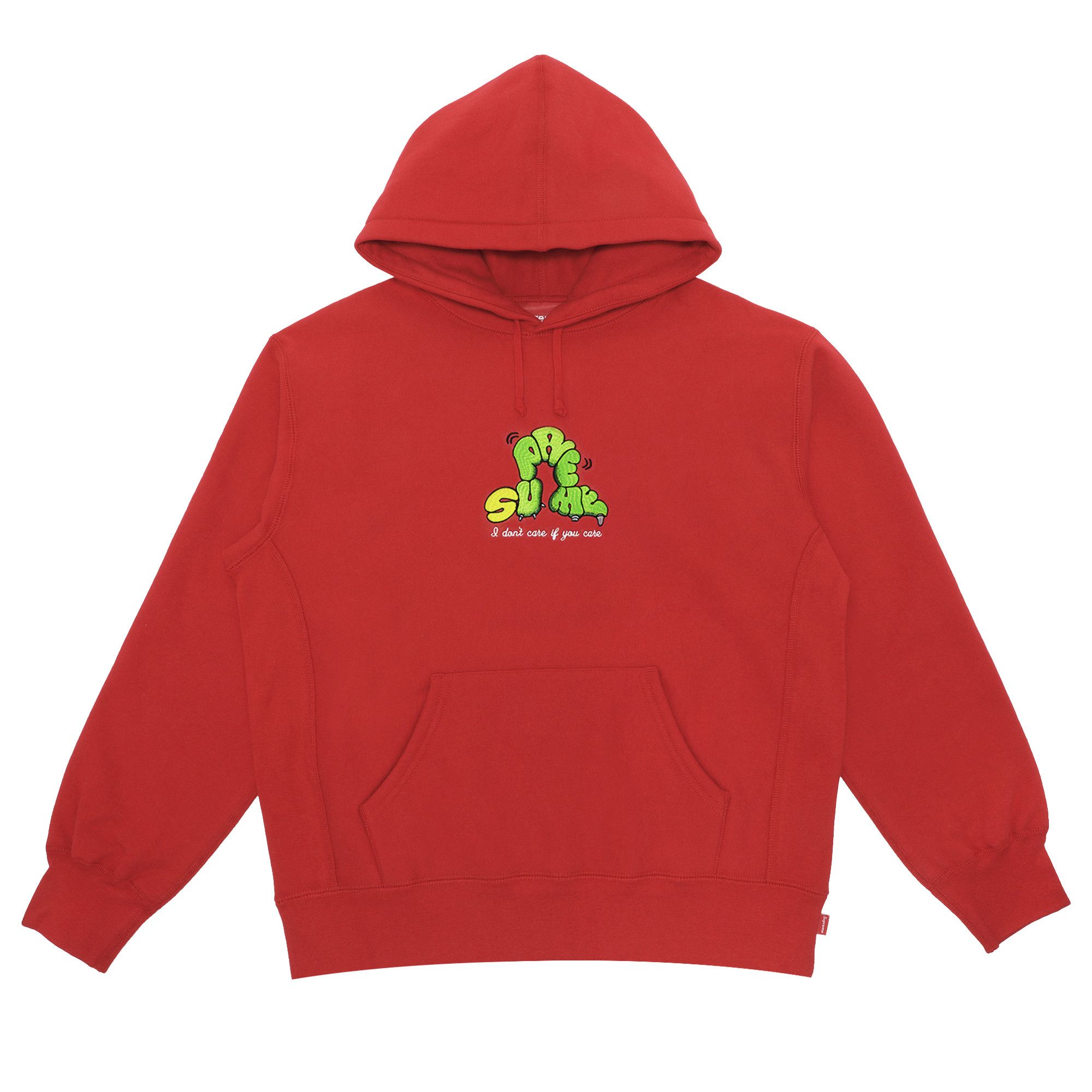 Size xxl Supreme Don't Care Hooded Sweatshirt 'Burnt Red'