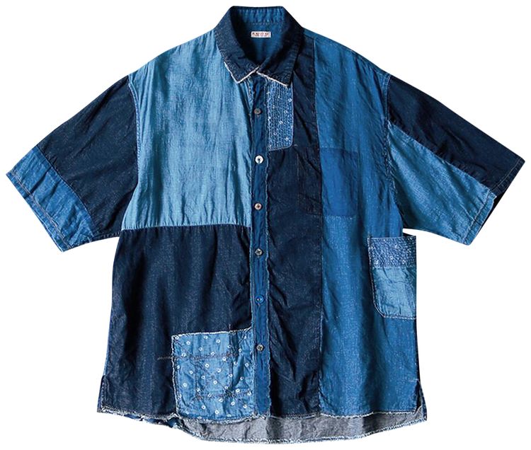 Kapital Patchwork Katmandu Shirt Indigo