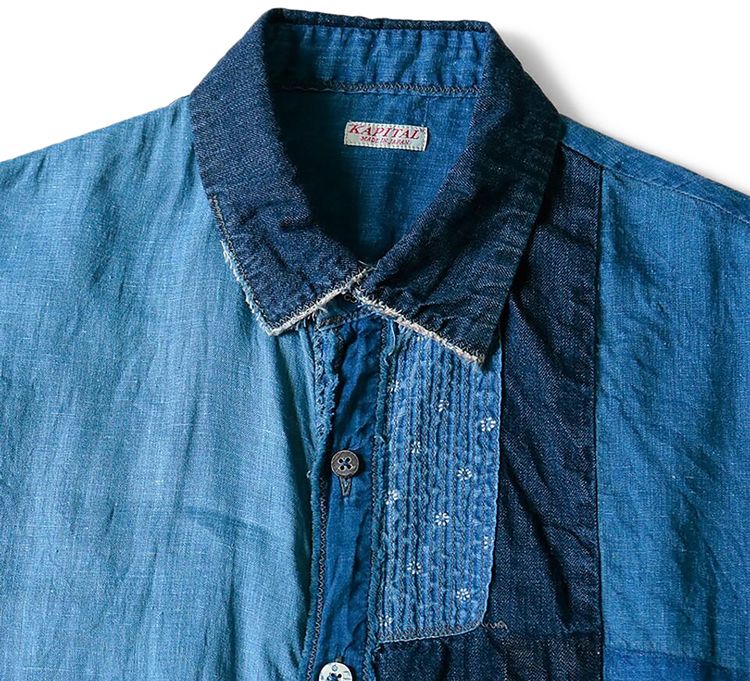 Kapital Patchwork Katmandu Shirt Indigo