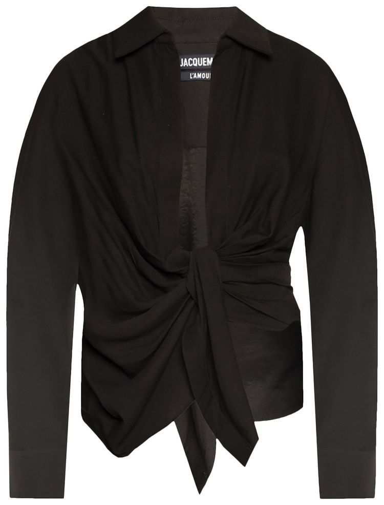 Jacquemus La Chemise Bahia Top Black