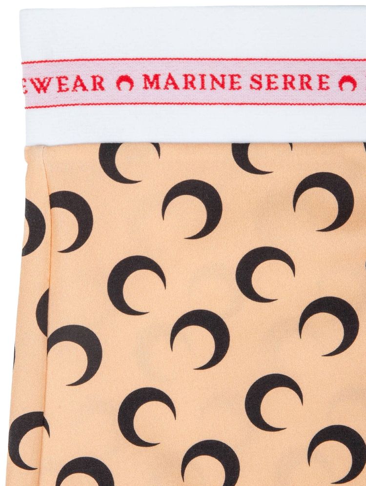 Marine Serre All Over Moon Leggings Tan