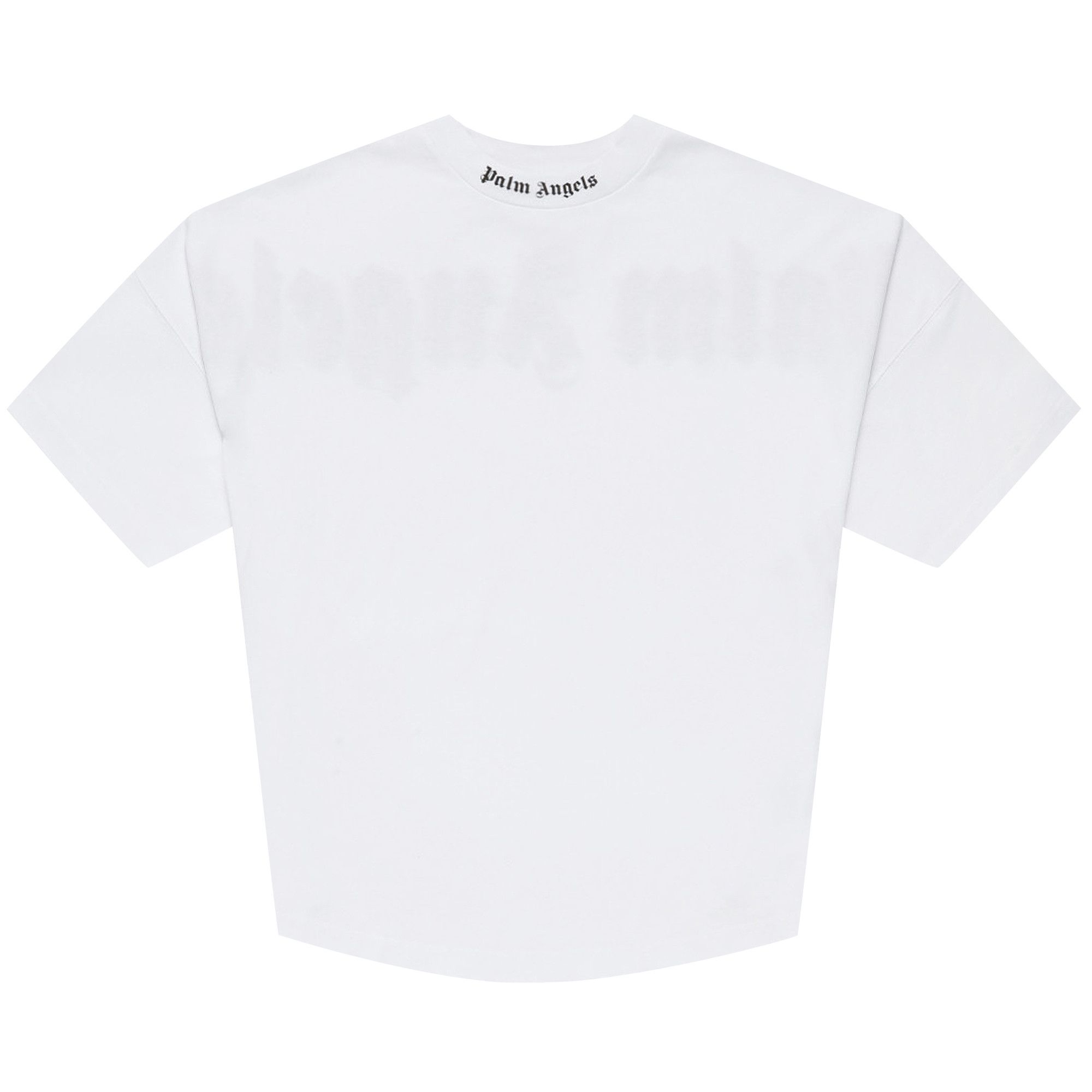 Buy Palm Angels Doubled Logo Over Tee 'White/Fuchsia