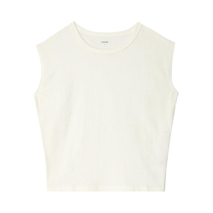 Lemaire Cap Sleeve T Shirt Chalk