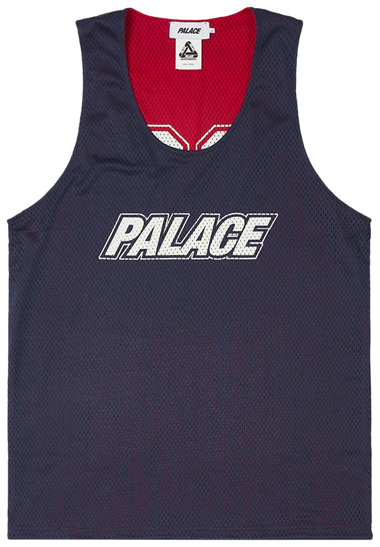 Palace Mesh Reverso Border Vest Navy