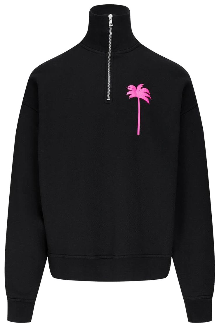 Palm Angels Palm x Palm Turtleneck Sweatshirt BlackFuchsia