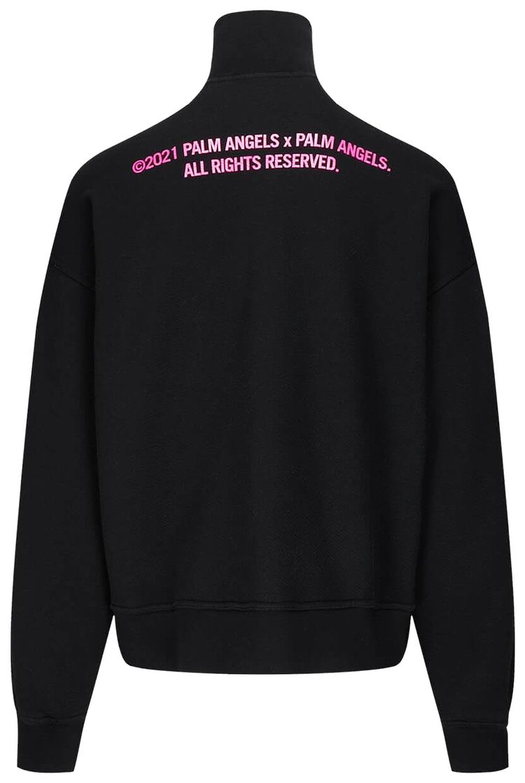 Palm Angels Palm x Palm Turtleneck Sweatshirt BlackFuchsia