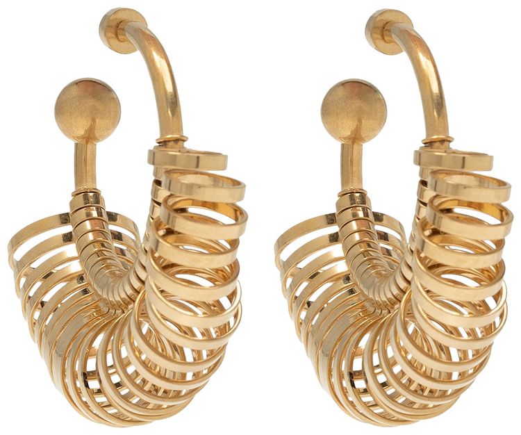 Jacquemus Les Creoles Baguier Earrings Gold