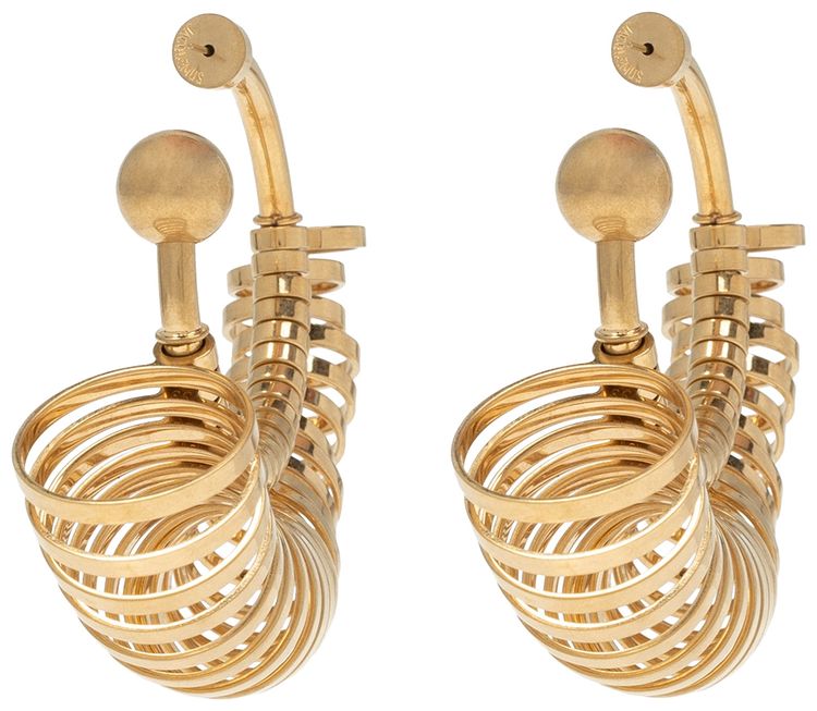 Jacquemus Les Creoles Baguier Earrings Gold