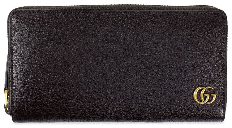 Gucci GG Marmont Zip Around Wallet Brown