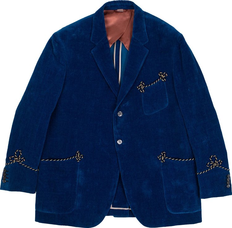Gucci Velvet Blazer Jacket 'Blue'