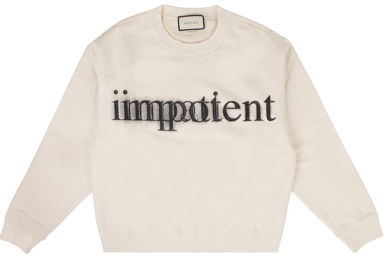 Gucci ImpatientImpotent Crewneck Sweatshirt Ivory