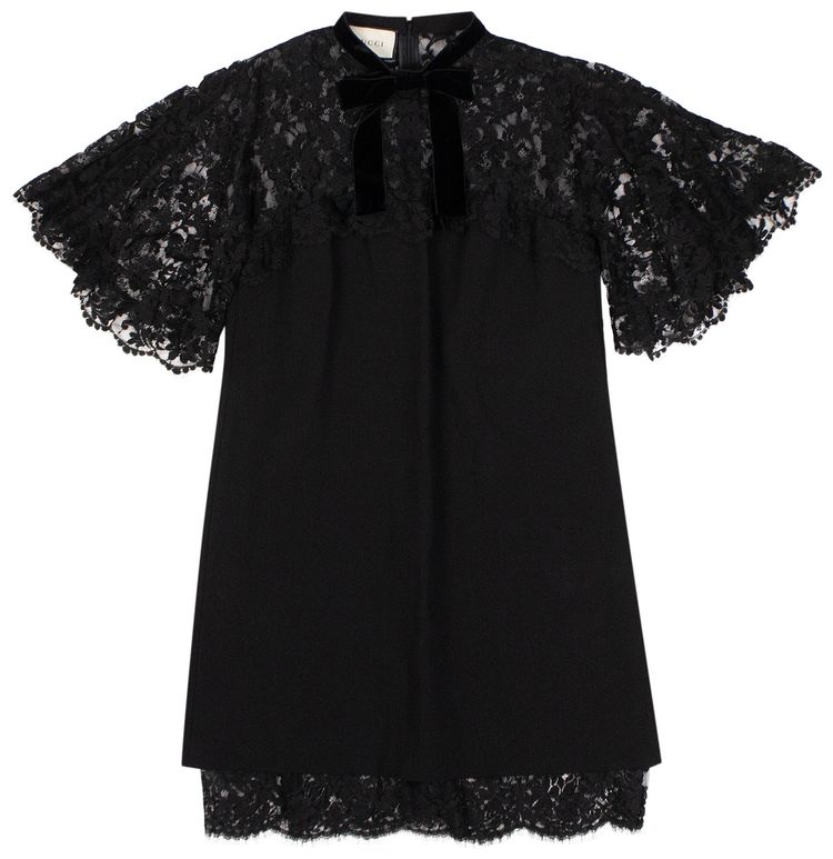 Gucci Lace Detail Dress Black