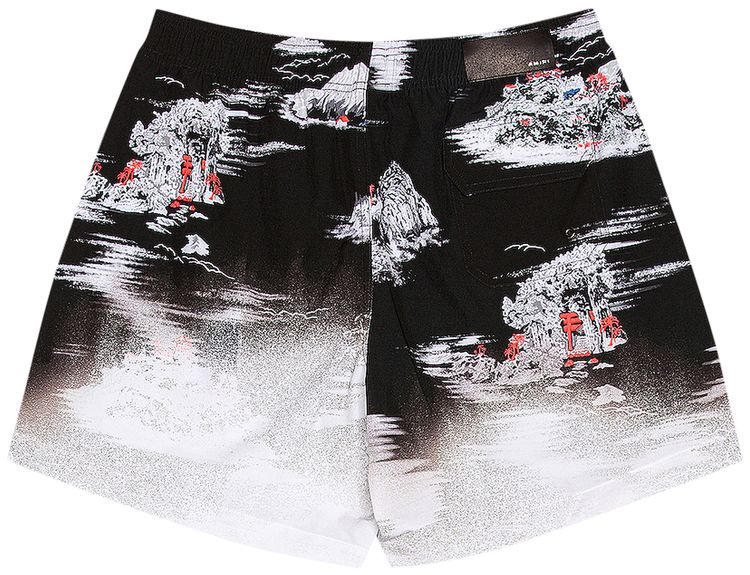 Amiri Aloha Beach Cabana Short Black
