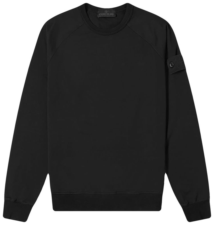 Stone Island Logo Patch Crewneck Black