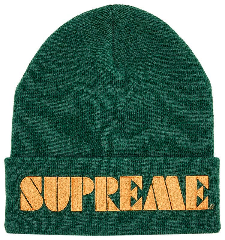 Supreme Stencil Beanie Dark Green