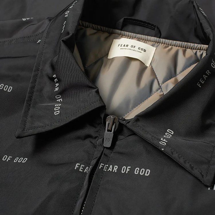 Fear of God All Over Print Nylon Field Jacket Black